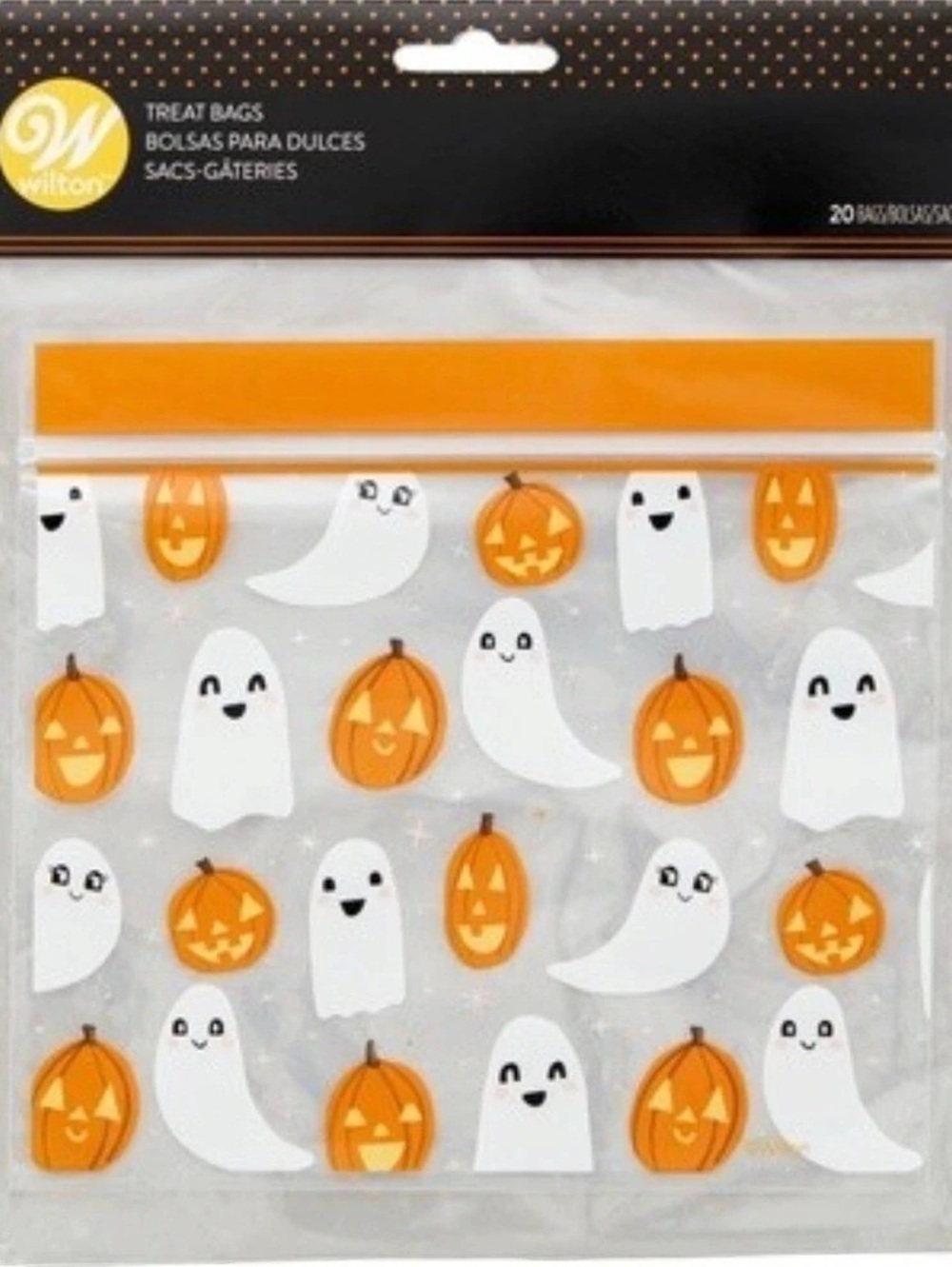 120 bags Wilton Ghost and Pumpkin Treat Bags Ghost & Pumpkin Halloween